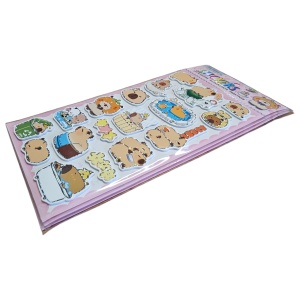 Sticker 3D Capybara – 21 cm, Decor Autocolant Adorabil
