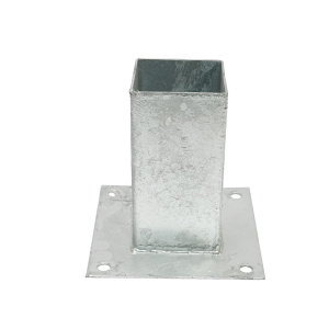 Suport stalp aplicat, fixare in suruburi 71x71x150, otel zincat, galvanizat, Cod: DISLX53 - Img 2
