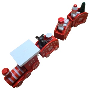 Trenulet de Crăciun din Lemn – 19 cm - Img 4