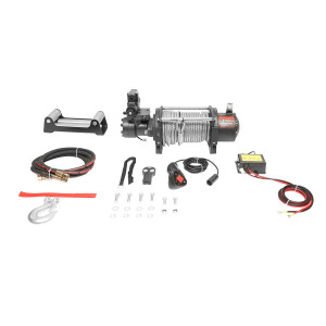 Troliu hidraulic, complet, cu telecomanda, cablu otel, tensiune alimentare 12V, sarcina maxima 6T (13300lbs), Cod: DISGT77 - Img 2