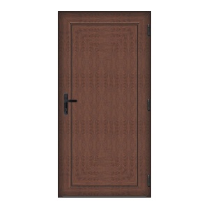 Usa Full Panel, PVC & termopan, 100x200cm, maro, nuc, dreapta, Klass, 6cm, 4 camere, panel maro, nuc
