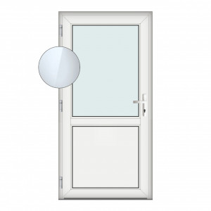 Usa Hamburg, PVC & termopan, 80x180cm, alba, stanga, Klass, 6cm, 4 camere, sticla transparenta