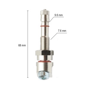 Valva roata camion tubeless metalica 68mm compatibila senzor TPMS, DISRX86