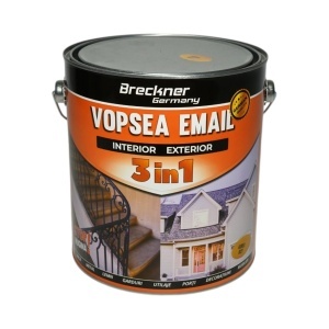 Vopsea email anticoroziva 3 in 1 auriu 027 pe baza de solvent 3.5L, direct pe rugina, interior si exterior Breckner Germany, BK89055
