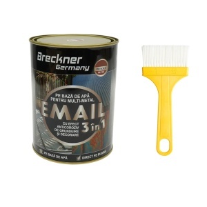 Vopsea email anticoroziva 3 in 1 pentru metal, direct pe rugina, pe baza de apa, portocaliu 2107 Amazone 2000g Breckner Germany, BK00221