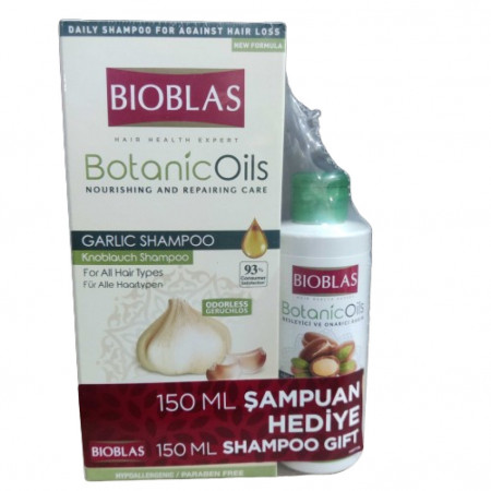 Шампоанът BIOBLAS BOTANIC OILS GARLIC SHAMPOO ANTI HAIR LOSS - Img 1