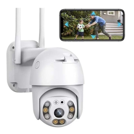 WIFI камера за видеонаблюдение, 8 MP 2160p, външно/вътрешно, 4x увеличение, въртене