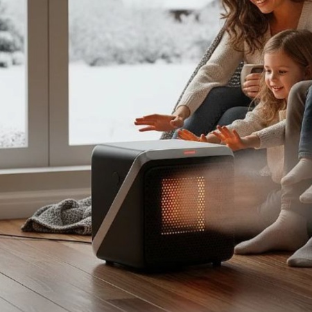 Отоплителна печка с вентилатор Rosberg R51970K, 500W – компактно решение за бързо затопляне и безопасен комфорт