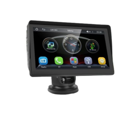 Монитор за кола,7 инча екран,1024x600 резолюция,MP5,Carplay,Android Auto,GPS,Bluetooth,Радио