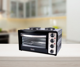 Готварска печка Voltz OV51441D45 с 2 котлона-1000W\600W, 45 литра