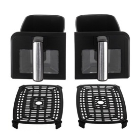 Двоен фритюрник Air Fryer, работещ без олио, 8L, цифров дисплей - Img 3