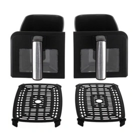 Двоен фритюрник Air Fryer, работещ без олио, 8L, цифров дисплей - Img 3