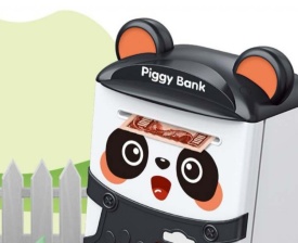 Детска касичка Panda ,отключване с пръстов отпечатък