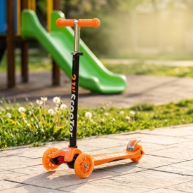 Детска сгъваема тротинетка 21st Scooter със светещи силиконови колела - Img 4