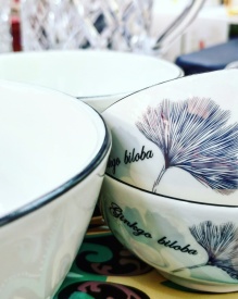 Керамична купа Гинко в два размера 12.7 см. и 15.2 см.