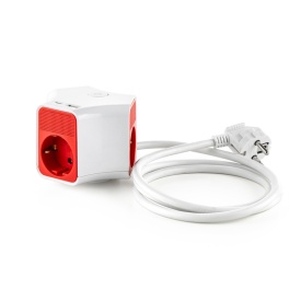 Разклонител Muhler с ключ и 3 гнезда + 2 USB порта тип A и C - надеждност и удобство