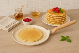 Тиган за палачинки Voltz Nice, 26x1.5см., Кован алуминий, Мраморно покритие