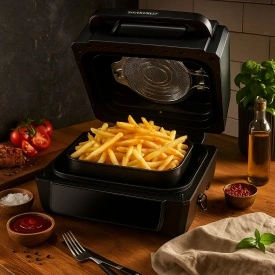 Уред 2 в 1 SilverCrest Air Fryer with Grill – хрупкаво, вкусно и без мазнина - Img 6