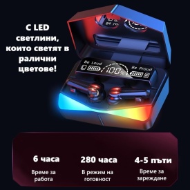 Безжични слушалки с LCD дисплей и зареждащ кейс HF28
