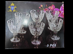 Комплект сервиз 6 броя стъклени купички