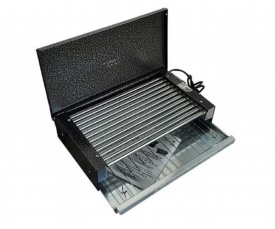 Електрическа парти грил скара, 1600 W,  неръждаеми тръби и капак