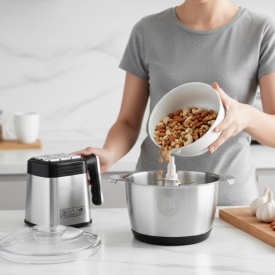 Електрически кухненски чопър Lexical LCH‑1966 – 400W, 3 л, 3 скорости