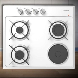 Комбиниран плот за вграждане Kumtel M6-31BF (3+1) – Газ и ток