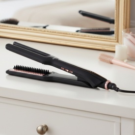 Преса за изправяне на коса Muhler MHS-777 – Професионални резултати у домаПрофесионална турмалинова преса за коса с йони, за всички типове коса (Copy 1)