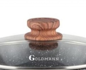 Тиган с стъклен капак Goldmann, Лят алуминий, Керамично покритие