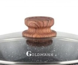 Тиган с стъклен капак Goldmann, Лят алуминий, Керамично покритие