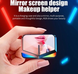 Безжични слушалки с LCD дисплей и зареждащ кейс HF28