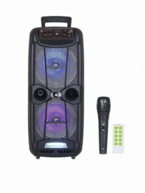 Висококачествена тонколона с микрофон 8"х2