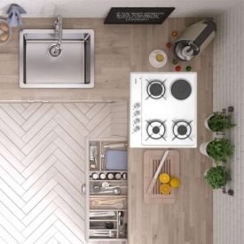 Комбиниран плот за вграждане Kumtel M6-31BF (3+1) – Газ и ток