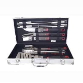 Луксозен Комплект от 11 Инструмента за Барбекю в Алуминиев Куфар – Идеалният Избор за Перфектно Барбекю