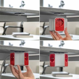 Разклонител Muhler с ключ и 3 гнезда + 2 USB порта тип A и C - надеждност и удобство