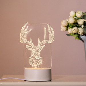 3D LED нощна лампа елен