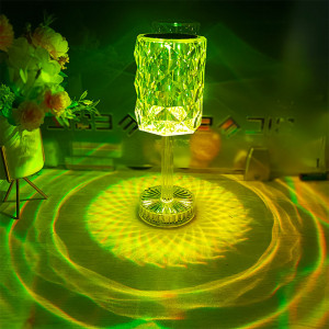 LED RGB сензорна настолна кристална лампа с функция за 16 цвята и дистанционно управление - Img 7