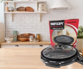 Електрическа оребрена скара, стъклен капак