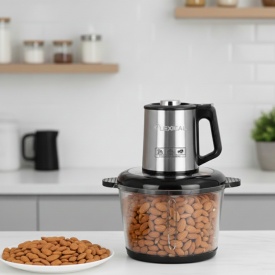 Електрически чопър Lexical LCH-1970 – неръждаем корпус, стъклена купа и 3 литра вместимост