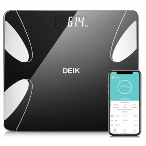 Кантар с функция за измерване на мазнини и приложение за телефон
