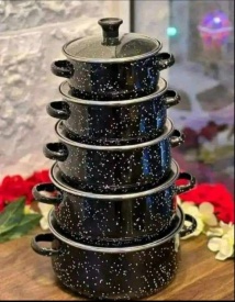 Комплект от 5 броя тенджери за домашна употреба 16/18/20/22/24см