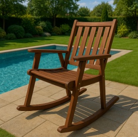 Люлеещ се стол Muhler Meranti – Стил и уют от естествено дърво