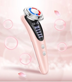 Масажор за лифтинг на лицето, подмладяване, почистване, йонна терапия  - Img 2