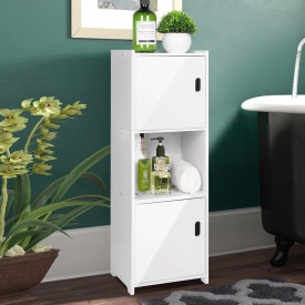 Стилен и практичен водоустойчив шкаф за баня, кухня, коридор или спалня 80x22x25