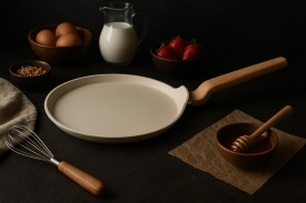 Тиган за палачинки Voltz Nice, 26x1.5см., Кован алуминий, Мраморно покритие