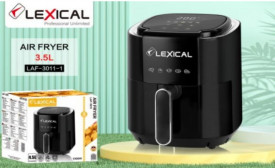 Фритюрник с горещ въздух Lexical Airfryer LAF-3011, 1200W 3.5 литра в черно