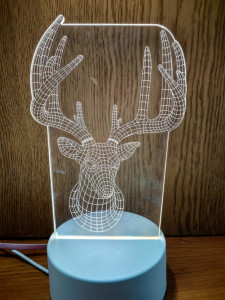 3D LED нощна лампа , 4W, 220V