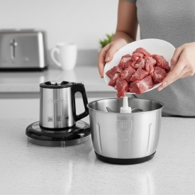 Електрически чопър Lexical LCH‑1960 – 400W, 3 л, бързо и равномерно рязане за всяка кухня