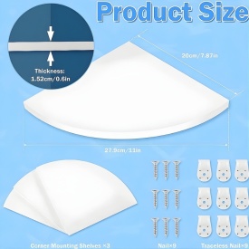 Комплект от 4 Стенни Ъглови Рафта 