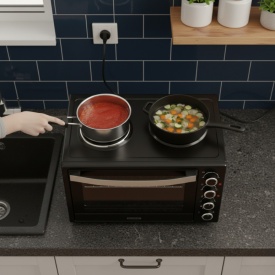 Малка готварска печка TERMOMAX TXC56CL: Компактно Комбинирано Решение с Голям Обем - Img 3